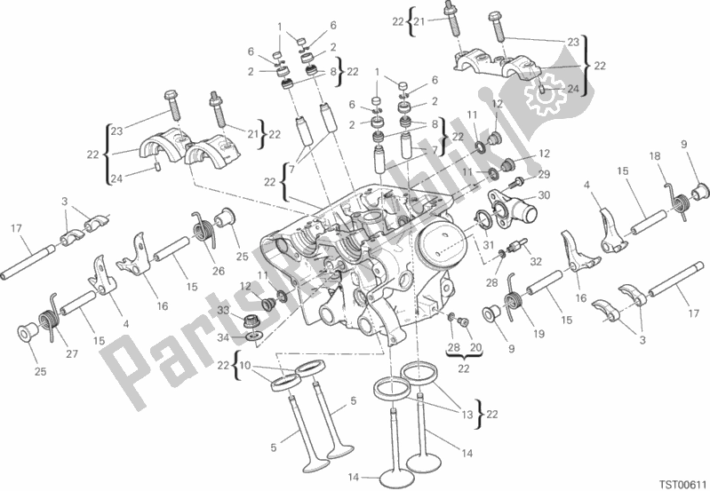 Wszystkie części do Pionowa G? Owica Cylindra Ducati Multistrada 1260 ABS Brasil 2019